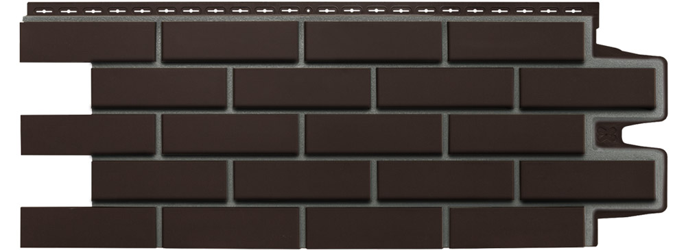 Фасадная панель Клинкерный кирпич Design (Премиум) Шоколадный Grand Line 