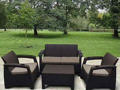 Комплект уличной мебели TWEET Terrace Set коричневый