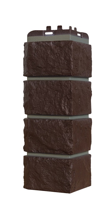 Угол наружный Колотый камень Design (Премиум) Шоколадный Grand Line